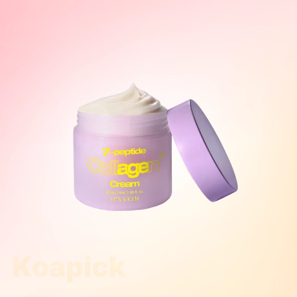 [Daiso] its skin 7-Peptide Collagen Cream, 50ml, 1pc / ครีมคอลลาเจนเกาหลี / ผิวอ่อนเยาว์