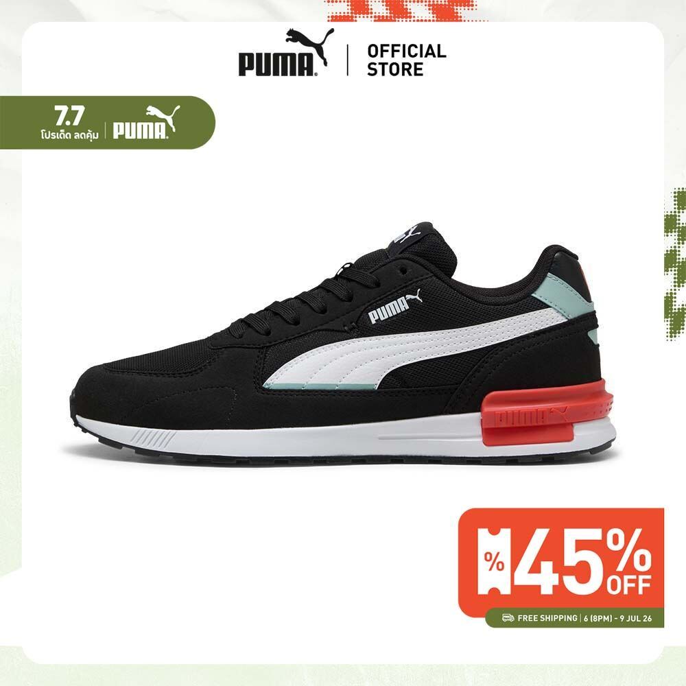 PUMA Basics รองเท้าผ้าใบ Graviton สีดำ - 38073866