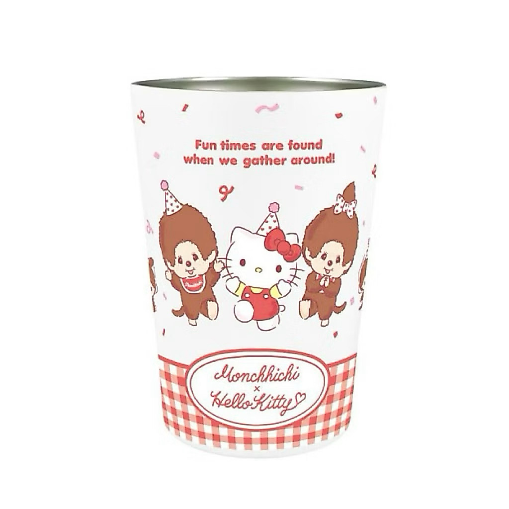 แก้วน้ำเก็บความเย็น 2 ชั้น ลาย Monchichi x Hello Kitty