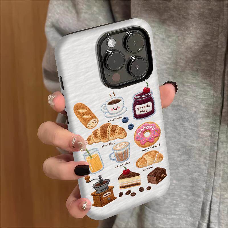 เหมาะสําหรับ iphone17pro เคสโทรศัพท์ Xiaomi 15iPhone14promax Huawei pura70 หญิง 16e ขนมหวานกาแฟ 127 