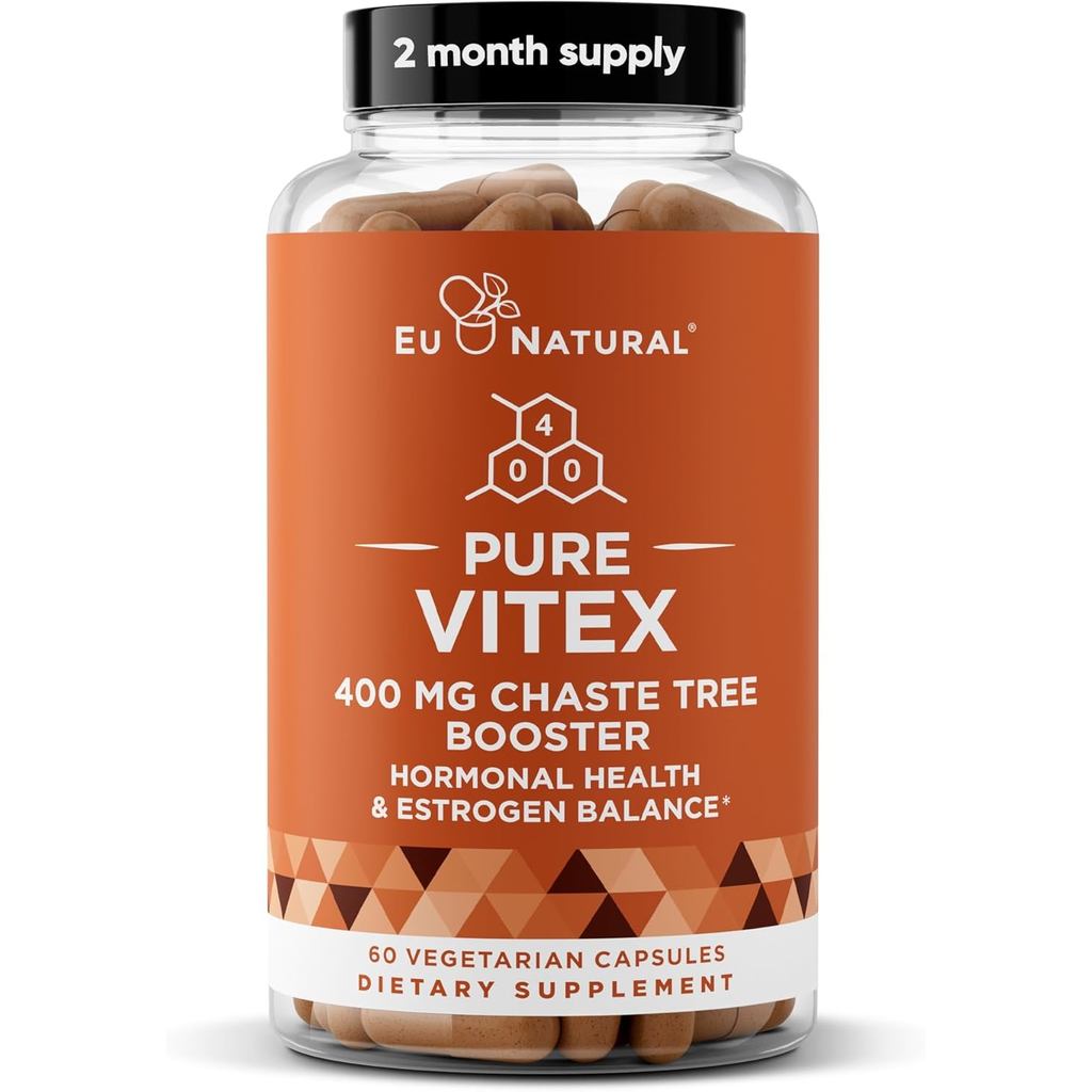 Eu Natural Vitex Chasteberry Ladies อาหารเสริม-400mg Vitex Agnus-Castus-Chaste Tree Berries สําหรับฮ