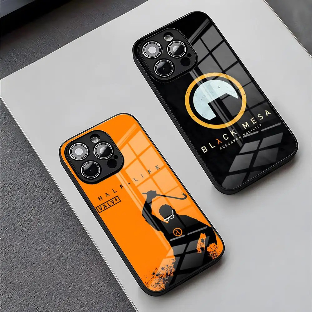 BK-1 H-Half L-Life 2 เกมเคสโทรศัพท์สําหรับ IPhone 16 Pro Max 15 Plus 14 Pro 12 11 13 Mini X XR XS Max 8 7 Plus SE ฝาครอบแก้ว