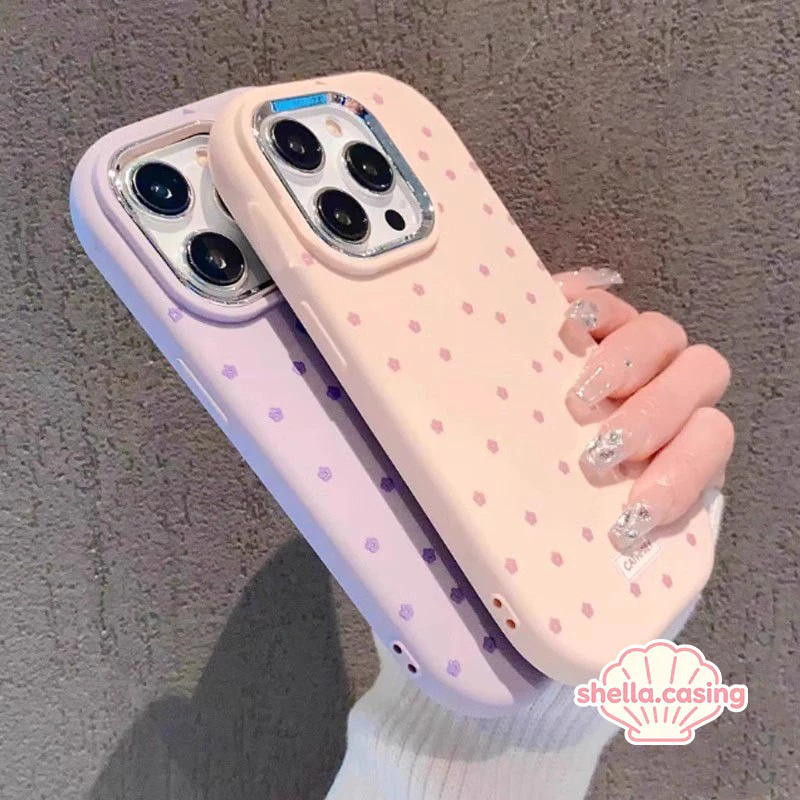 เคสโทรศัพท์ลายดอกไม้ขนาดเล็ก กรอบชุบด้วยไฟฟ้า ไอโฟน11 For iPhone12 13 14 15Pro MAX X XS XR XS 7 8Plus SE2020