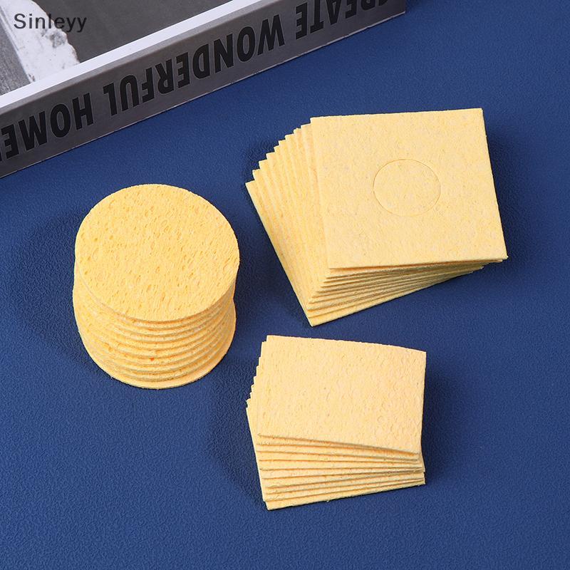 NLE 10 ชิ้นทําฟองน้ําทําความสะอาดสําหรับการเชื่อมไฟฟ้าบัดกรีปลายเหล็กทําความสะอาดฟองน้ําทําความสะอาด
