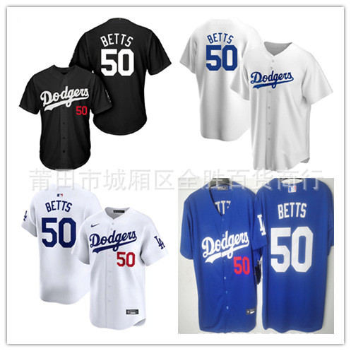 จัดส่งในวันเดียวกัน!!Los Angeles Dodgers Los Angeles Dodgers Mens 50-Betts Baseball Uniform Jersey