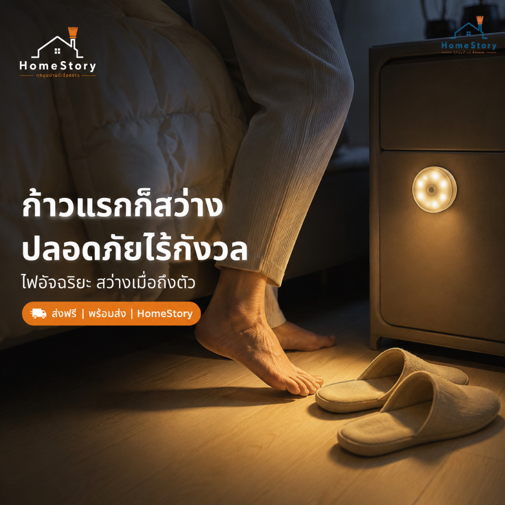 โคมไฟหัวเตียง ไฟled ไฟติดห้องนอน ชาร์จผ่านusb ยึดผนังด้วยแม่เหล็ก ชาร์จ LED Button Night Light