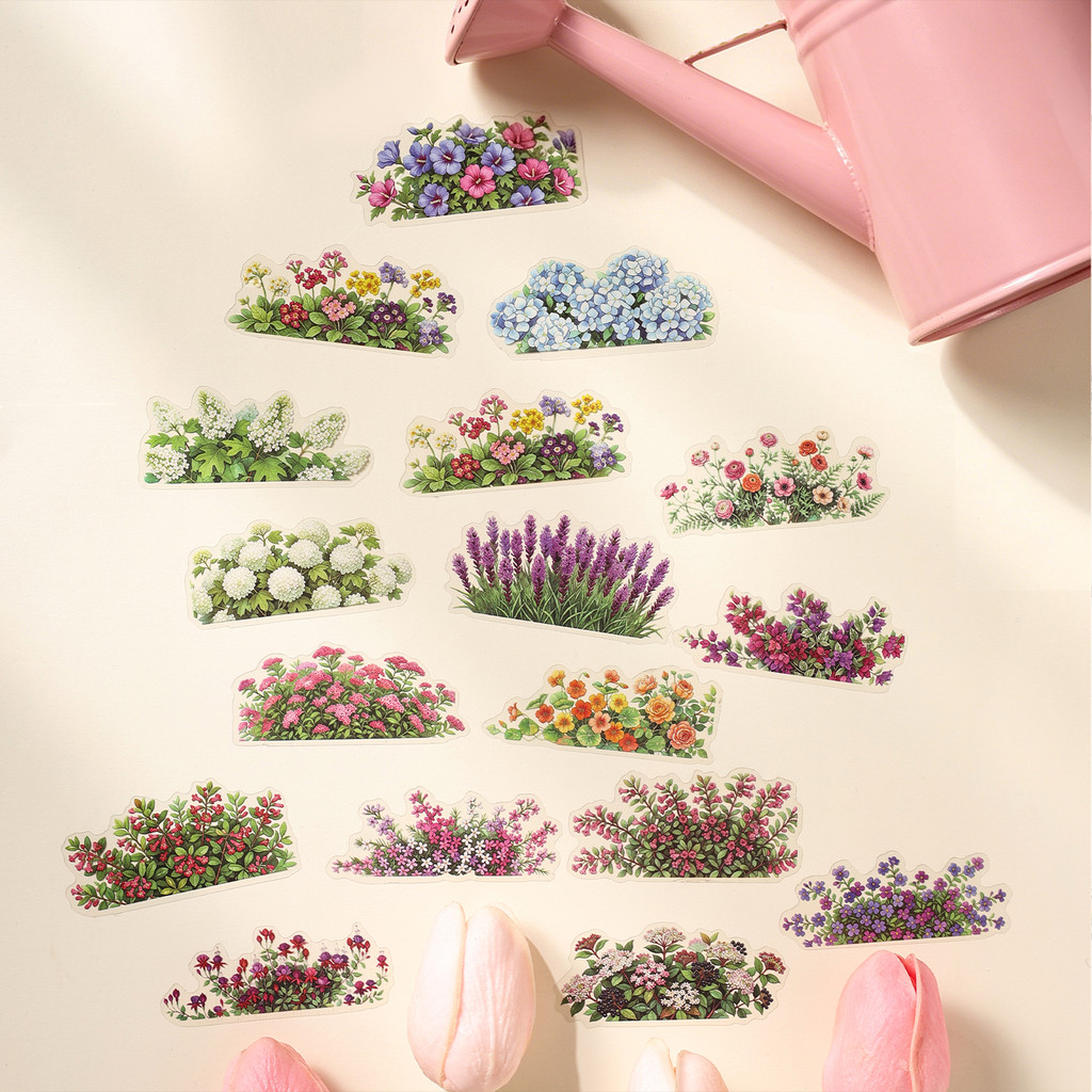นายกระดาษ 20 ชิ้น/ถุงสติกเกอร์สัตว์เลี้ยงดอกไม้ดอกไม้พุ่มไม้รูปแบบหนังสือมือฉากสติกเกอร์ ทําเอง การ์ดอวยพรถ้วยไดอารี่โน๊ตบุ๊คอัลบั้มรูปตกแต่งสติก