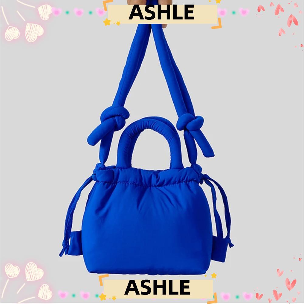 ASHLE Puffer Tote Bag, Mini Nylon Down Shoulder Bag, Fashion Soft Puffer Cushion Cotton Crossbody Ba