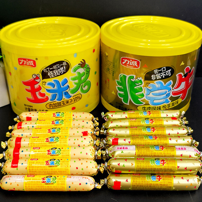 Licheng Cod Sausage Salmon Stick Corn Jun เนื้อมากไส้กรอกสําเร็จรูปจํานวนมากขนมเด็กหลายรสชาติ