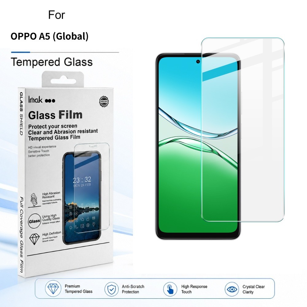 ฟิล์มกระจก สำหรับ OPPO A5 A3 A3x A2x Pro Vitality Energy Global India 5G กันน้ำมัน FM0001