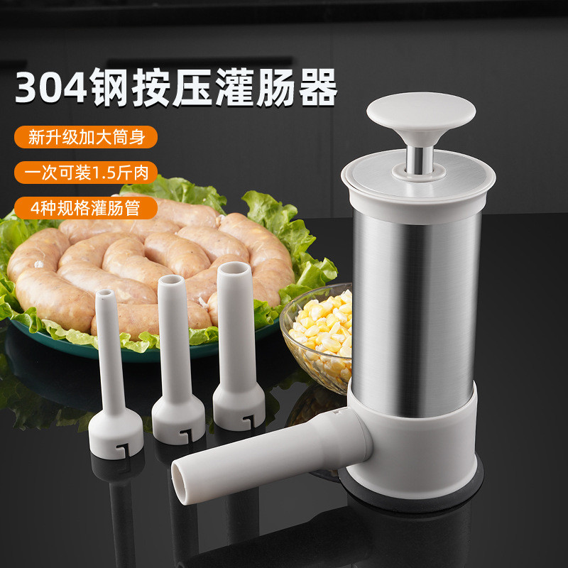 Home-use manual sausage maker, sausage filling machine, sausage casing tool, sausage-making tool, ca