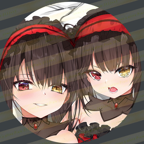 Kurumi Tokisaki วันที่ A Live Dakimakura ฝาครอบ, 2WT สองด้าน HD พิมพ์, นาฬิกา Spirit Black Twintails