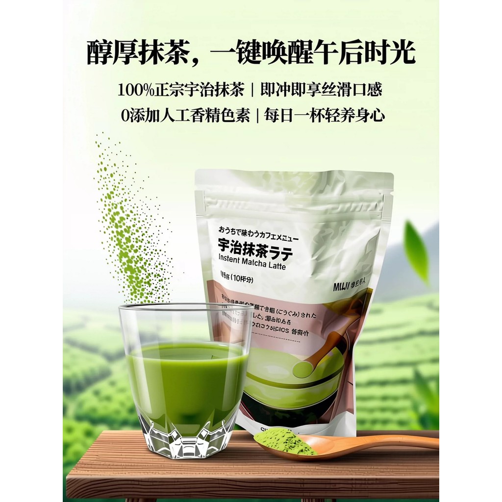 MUJI MUJI MUJI Uji Matcha Hojicha Latte เครื่องดื่มถุง#MUJI无印良品宇治抹茶焙茶拿铁冲饮饮料袋装08.05