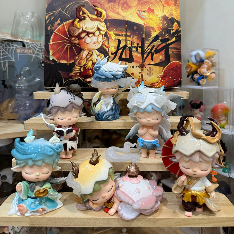 Black Play Mimi Jiuzhou Travel Series [Overseas Limited] Mystery Box Doll Desk Decorative Toy Birthd