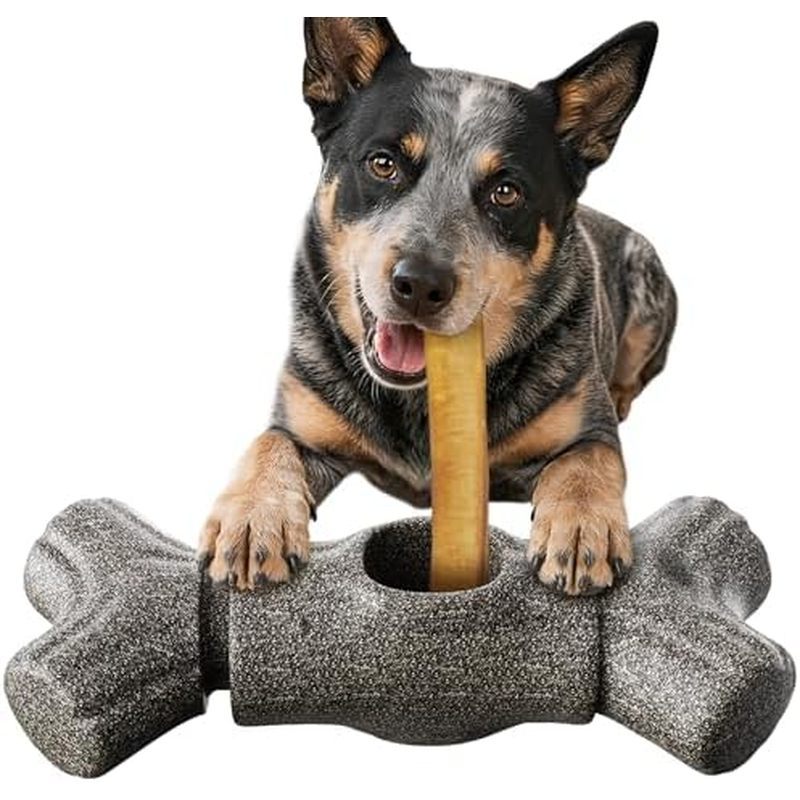 KADTC XL 2-in-1 Bully Stick Holder, Tough Chew ของเล่นสําหรับสุนัขขนาดกลางขนาดใหญ่ | เอ็กแอล ขนาด เห
