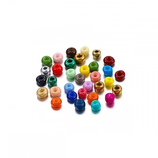 ST.KUNKKA ลูกปัดเม็ดทราย หลายสีลูกปัดแก้ว，ลูกปัดทรงกลมขนาดเล็ก 150 ชิ้น ล็อต-3