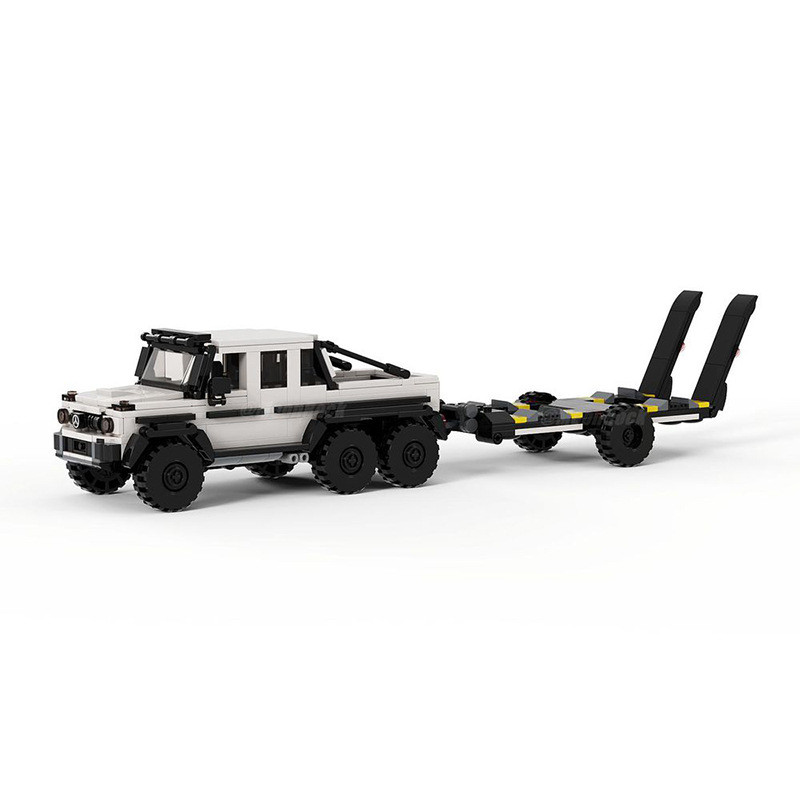 MOC Building Blocks ใช้งานร่วมกับ Lego 85651 Mercedes-Benz AMG G63 6x6 และรุ่น Trailer07141039 3X9I