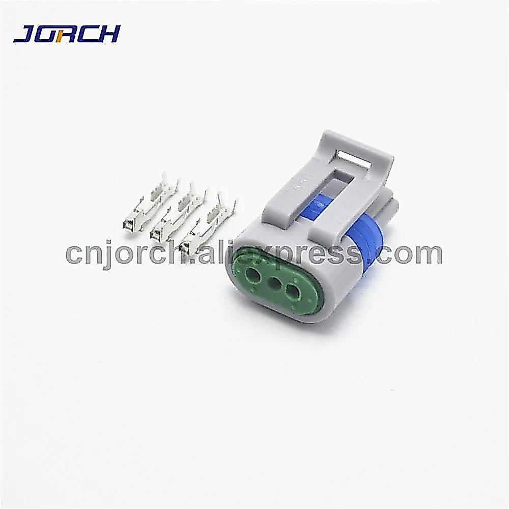J 10ชุด3pin Delphi พลาสติกปลั๊กสายไฟอัตโนมัติสายรัดกันน้ำหัวฉีด Connector 12162280