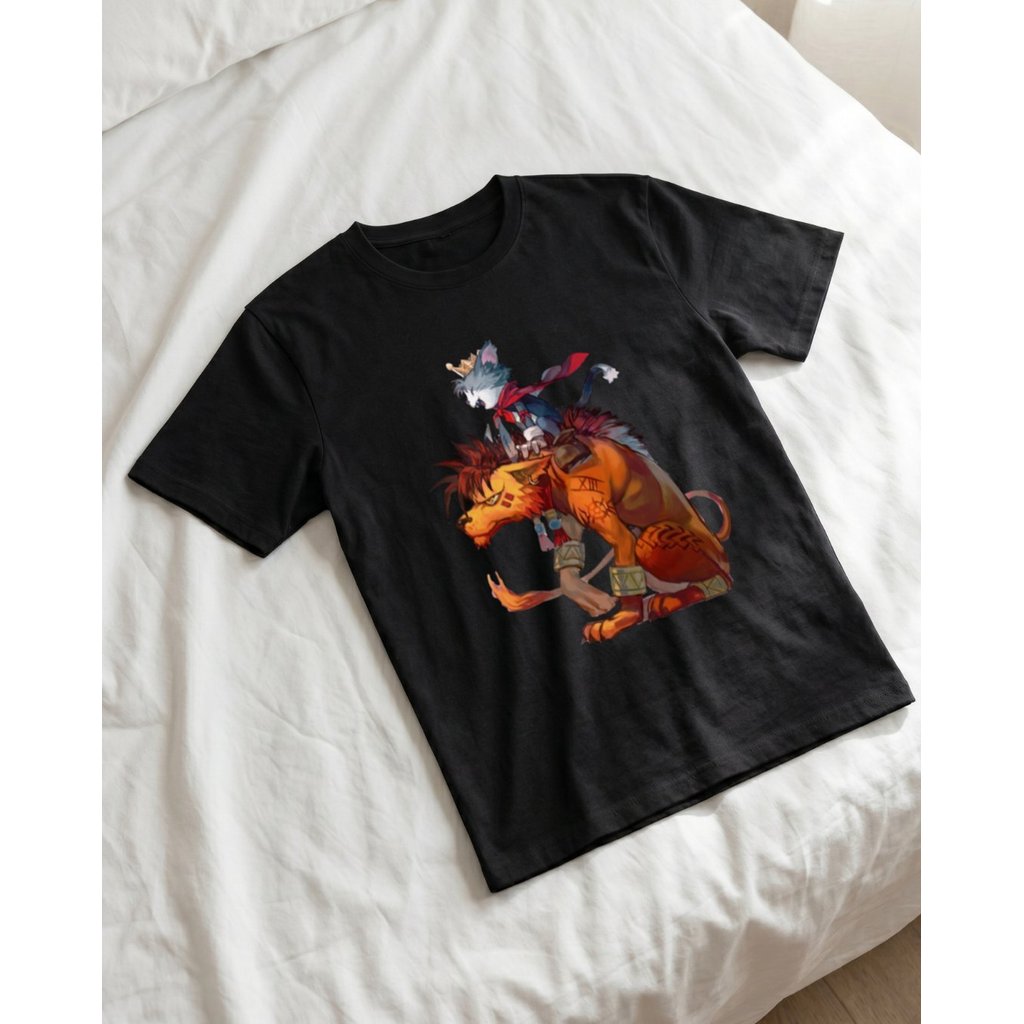 Retro game FF7 Red XIII & Cait Sith T-Shirt