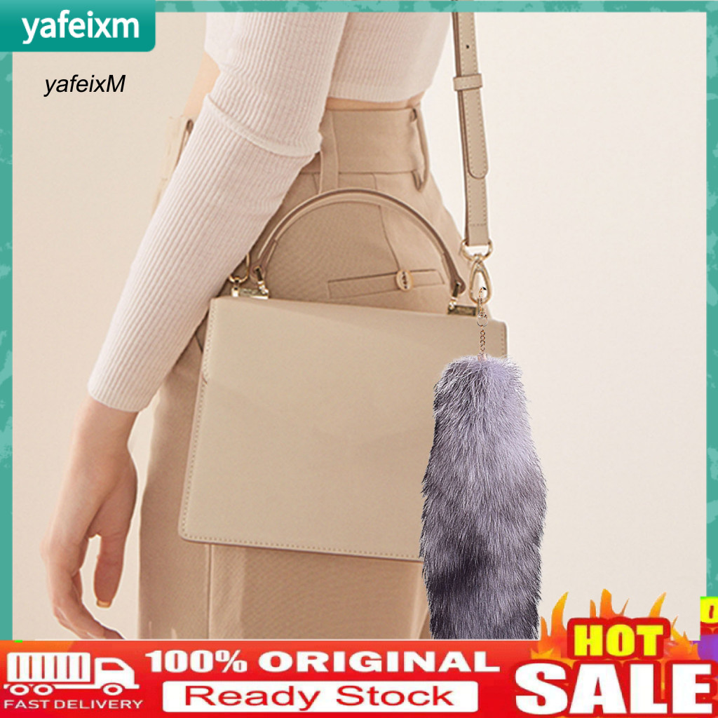 Yafeixm Fur Tail จี้ Faux Fur Tail Handcrafted Faux Fur Fox Tail พวงกุญแจจี้ – น่ารักคอสเพลย์อุปกรณ์