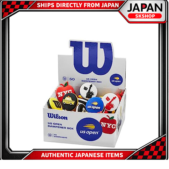 Wilson Tennis Racket Vibration Dampener US OPEN DAMPENER BOX (US Open Dampener Box) 50-Pack WR840820