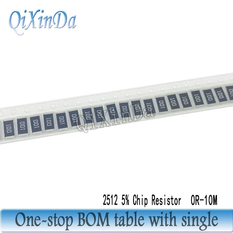 100PCS 2512 ชิป SMD 1W 0R ~ 10M 5% 1W 0 1 10 100 150 220 330 โอห์ม 1K 2.2K 10K 100K 220K 0R 1R 10R 1