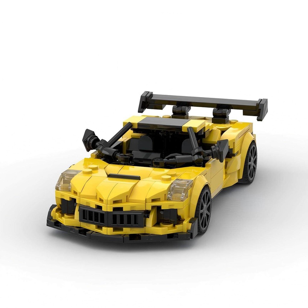 มอค-190824 Snowsuit Blue Corvette C8 ZR1 ประกอบบล็อกตัวต่อแปดตารางรถสปอร์ตของเล่นเด็กรุ่น202666