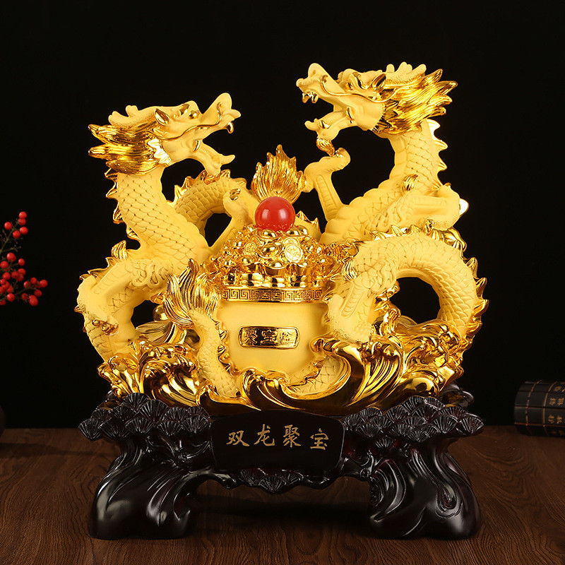 Ssangyong Jubao เครื่องประดับ Zodiac Dragon Mascot บ้านตู้ไวน์ Entrance ตกแต่งโรงแรม Shop เปิดเปิดขอ