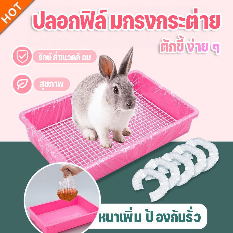 [พร้อมส่ง]ฟิล์มพลาสติกรองถาดกรงสัตว์เลี้ยง 10ชิ้น/แพ็ค (มียางยืด)XS-XL กระต่าย หนูตะเภา รองกรงสัตว์เลี้ยง อุปกรณ์ห้องน้ำ