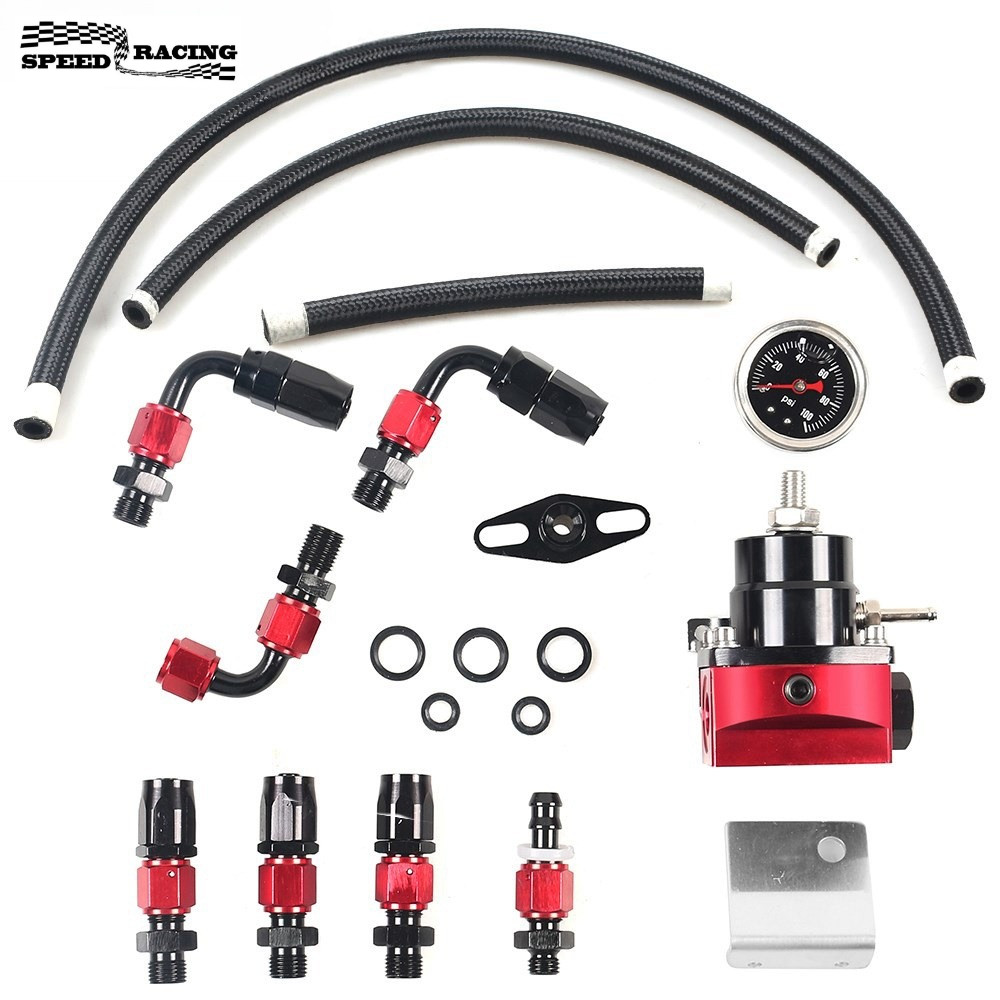 ความเร็ว Universal ปรับ FPR AN6 Fitting EFI การใช้ความดันสําหรับ 7MGTE MKIII พร้อมท่ออุปกรณ์สายน้ําม