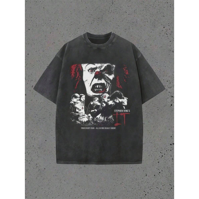 230G欧码纯棉棉Bioworld It 1990 Pennywise Youll Float Too Men