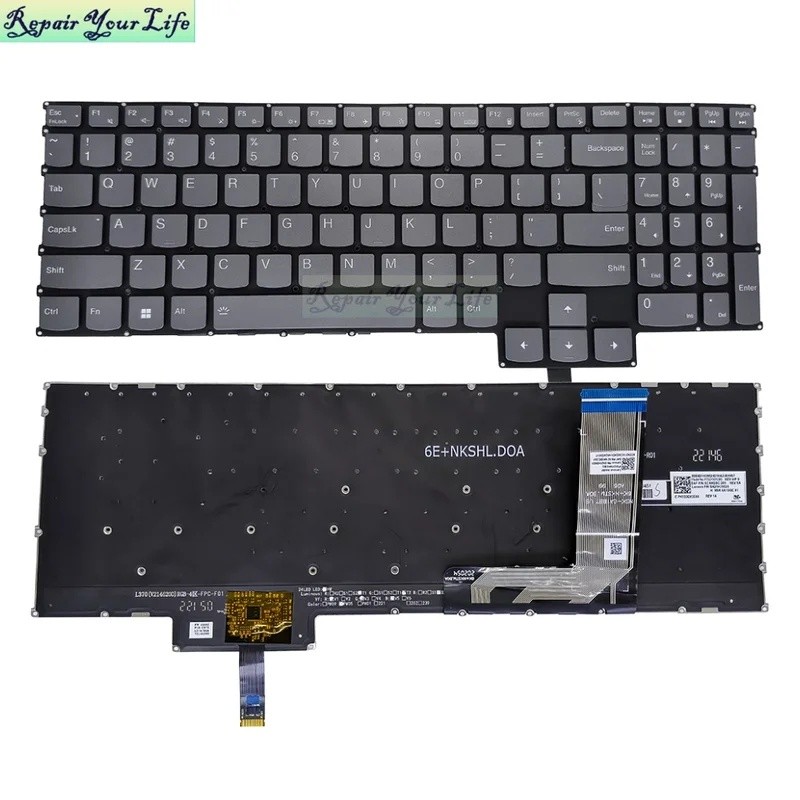 US Backlit คีย์บอร์ดสําหรับ Lenovo LOQ 15IRH8 82XV 15aph8 16irh8 16aph8 แล็ปท็อปสําหรับเล่นเกมภาษาอั