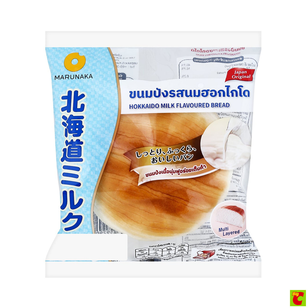 ดีพลัส ขนมปังรสนมฮอกไกโด น้ำหนักสุทธิ 75 ก.