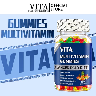 VITA วิตามินรวมกัมมี่ อาหารเสริม บํารุงสมอง เสริมภูมิคุ้มกัน VitaminABCD Multivitamin Gummy Dietary Supplement 60Gummies