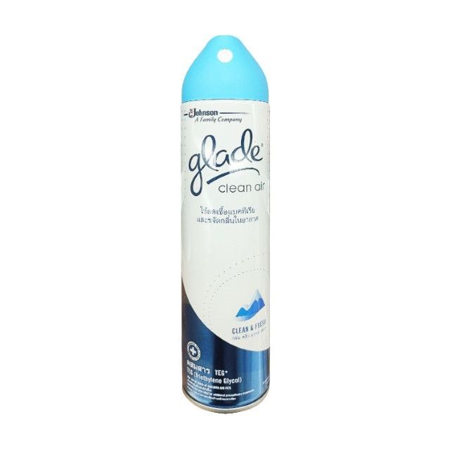 เกลด สเปรย์ขจัดกลิ่นอากาศคลีนแอนด์เฟรช Glade Clean Spray 320ml.