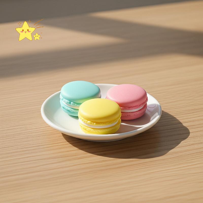 [JBTH] Macaron ประดิษฐ์อาหารปลอมจําลองรุ่นเนื้อสมจริงขนาดคละสําหรับเบเกอรี่โปรโมชั่น Prop Home Kitch