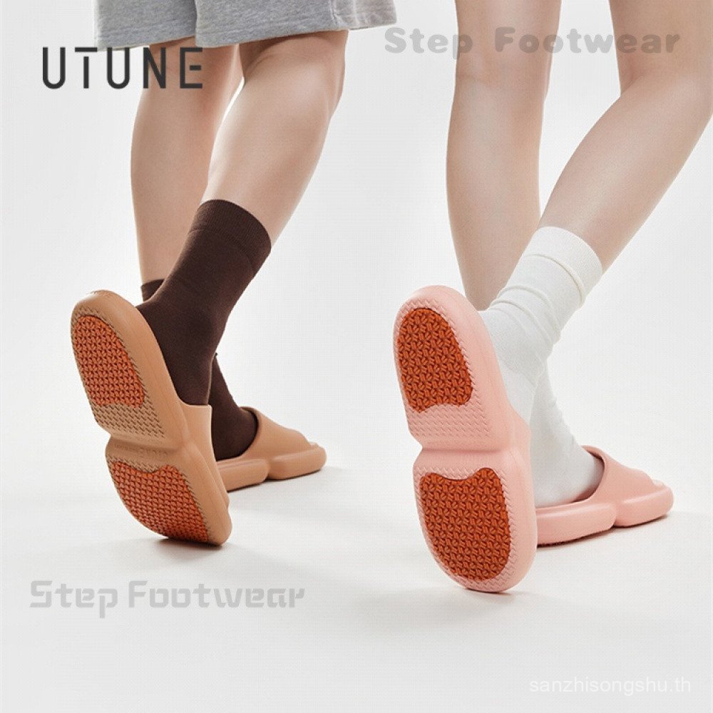 UTUNE ห้องน้ํารองเท้าแตะกันลื่นผู้หญิงรองเท้ากลางแจ้งรองเท้าแตะส่องสว่างอาบน้ําสําหรับตั้งครรภ์และผู