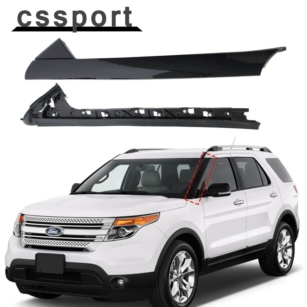 คิ้วแผงตัดแต่งเสากระจกหน้ารถสําหรับ Ford Explorer 2011-2019 เปลี่ยน BB5Z7803136AA BB5Z-7803136-AB 92