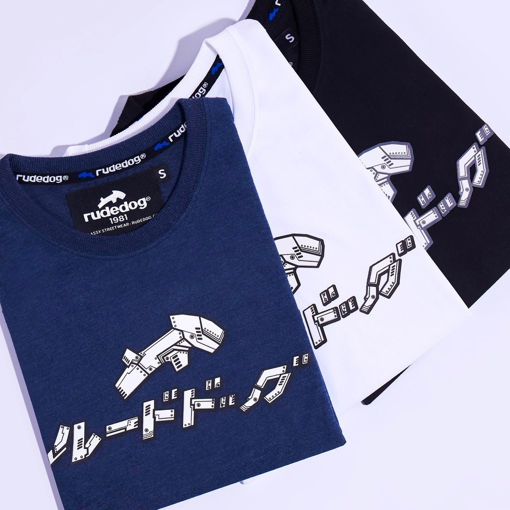 🌹ปกติ🌹 💥 Rudedog เสื้อยืดRudedog รุ่น Robot เสื้อRudedog รุ่นใหม่ ของแท้Unisex 2024