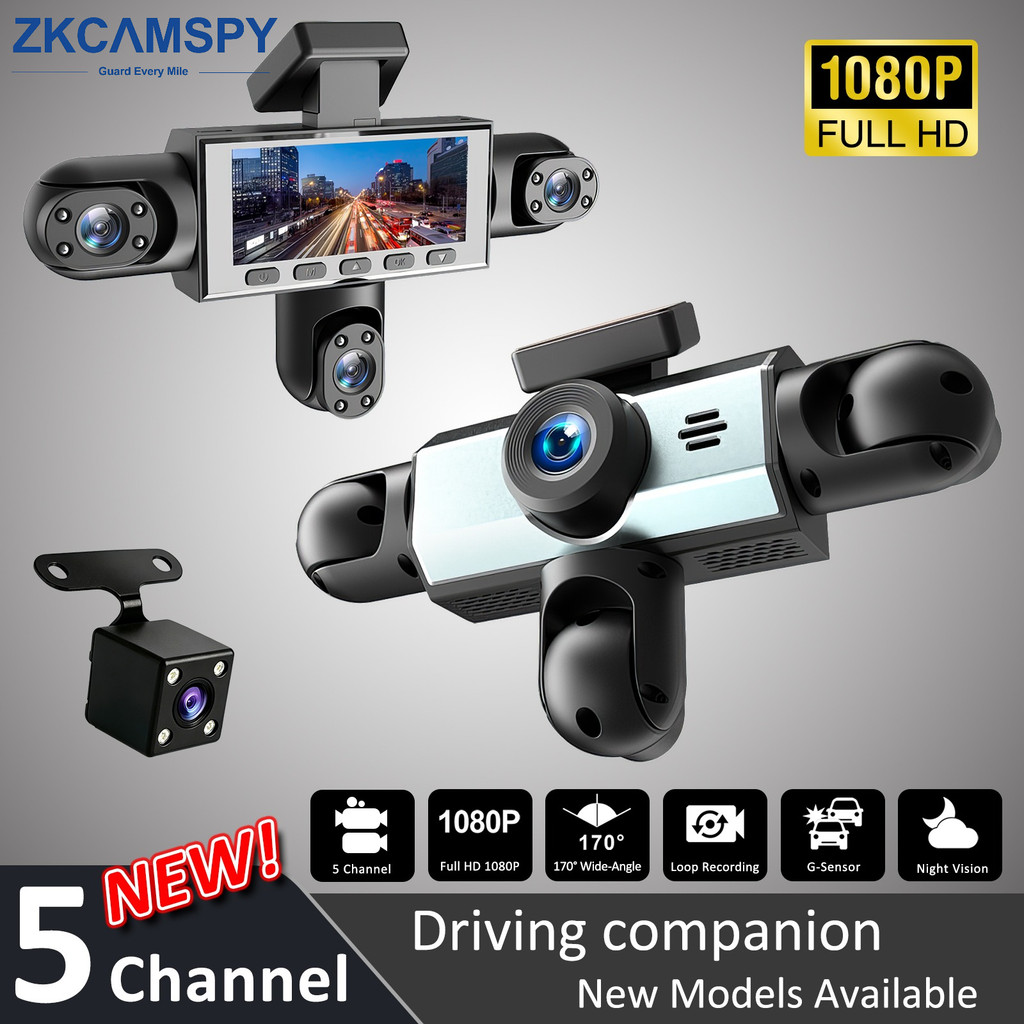 5 ช่อง 360 องศารถ Dvr 1080P Video Recorder WiFi APP Dashcam 24 H ที่จอดรถกล้องมองหลังรถ Recorder