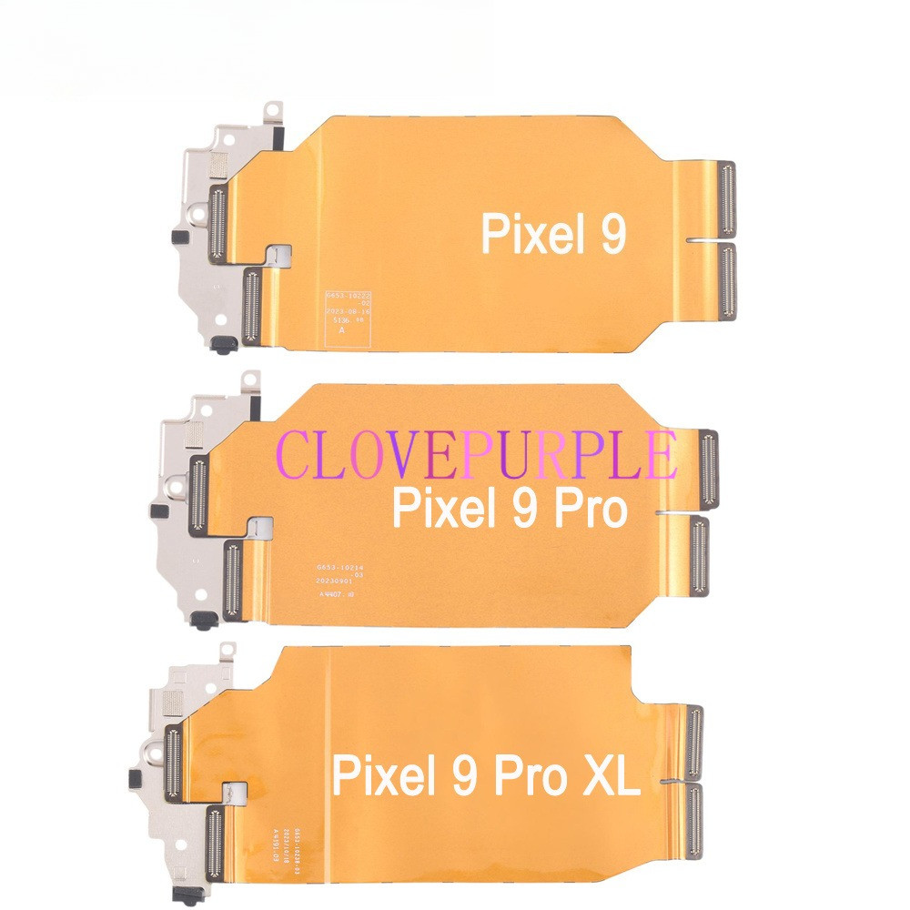 1X เมนบอร์ด Flex Cable พร้อมแผ่นเหล็กสําหรับ Google Pixel 9 / Pixel 9 Pro / Pixel 9 Pro XL