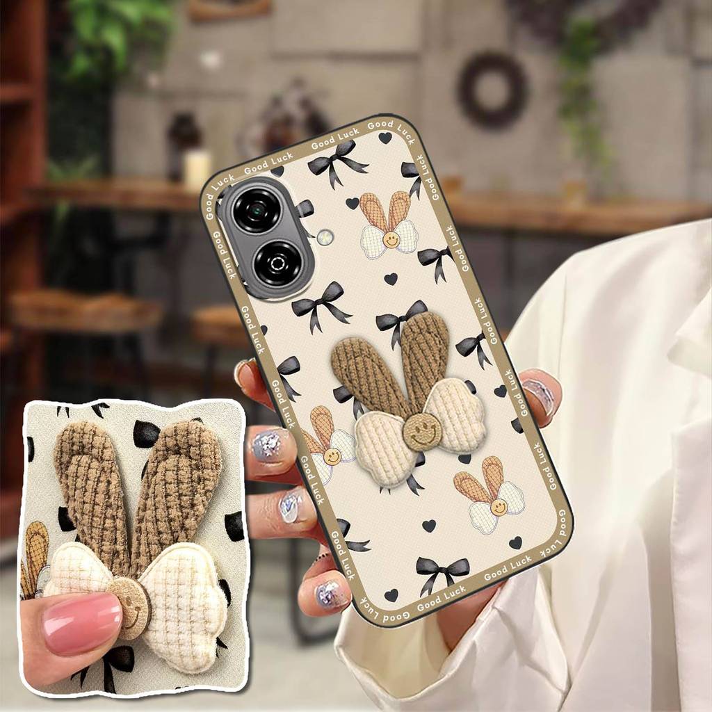 ฝาหลังเคสโทรศัพท์สามมิติสําหรับ ZTE Blade A36E Full wrap TPU น่ารักทนทานป้องกันฝุ่นเย็บปักถักร้อย Dirt-proof กันกระแทกออกแบบแฟชั่น Anti-knock ป้องกันการ์ตูน 3D