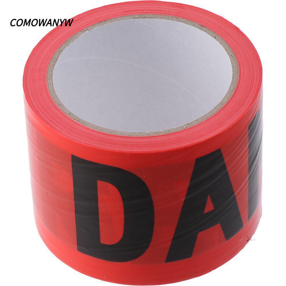 COMWANYW Caution Barrier Tape, Roll Non-Adhesive Red Danger Tape, Widely used 7.5cm*100M Safety Wari