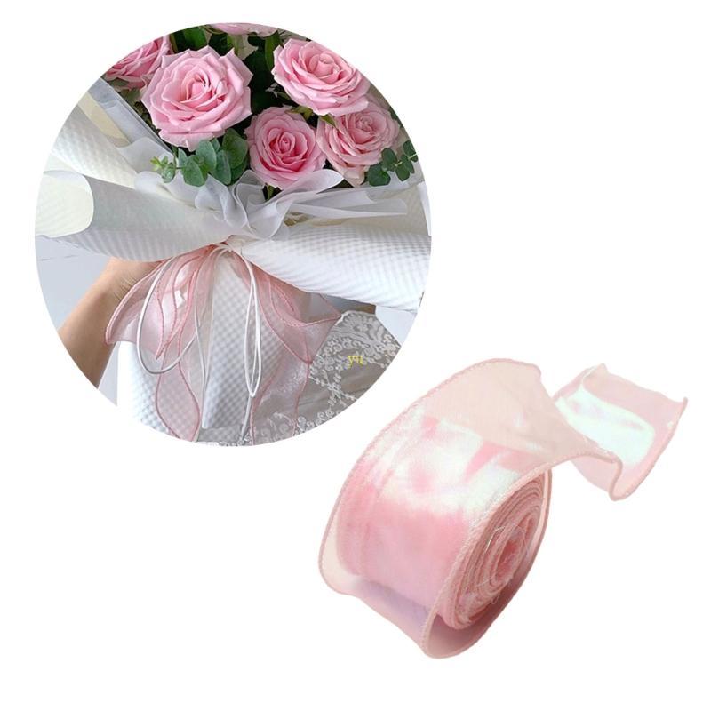 Yu Sheer Organza ริบบิ้น 40mmx9Meters SHEER ริบบิ้นตกแต่งริบบิ้นสําหรับหัตถกรรมห่อช่อดอกไม้งานแต่งงา