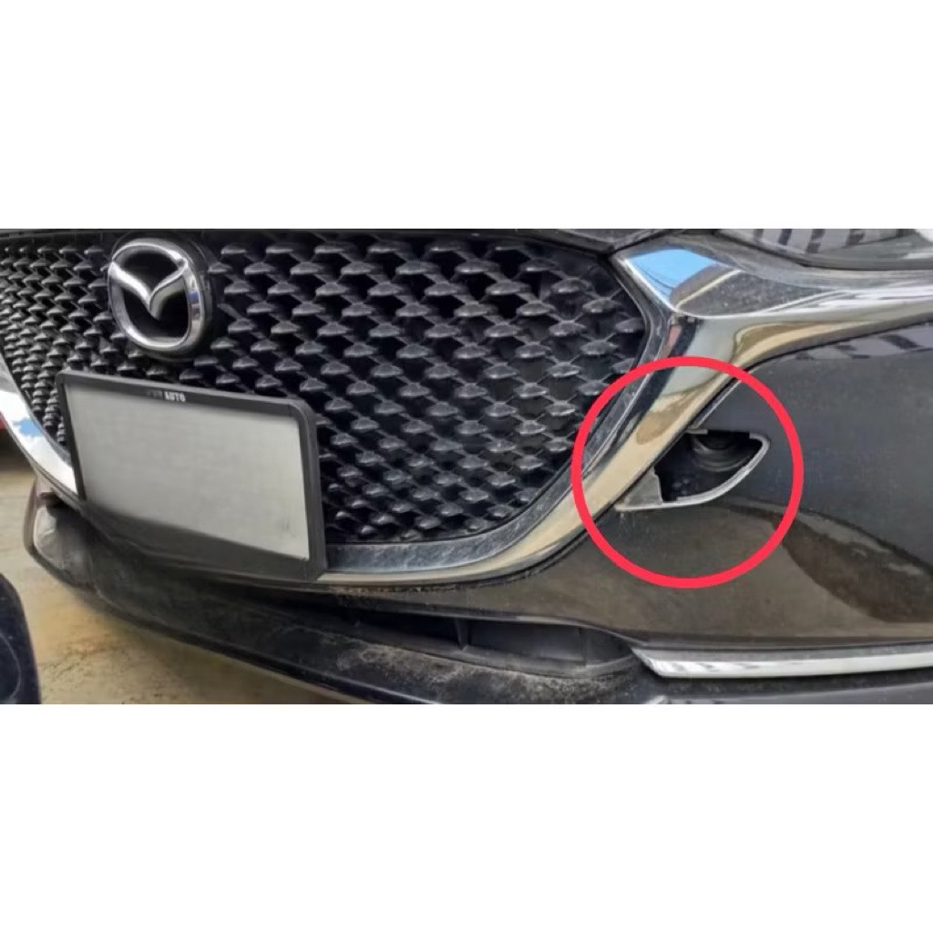 อะไหล่แท้ศูนย์ ฝาปิดรูลากรถ แผ่นปิดรูกันชนหน้า MAZDA2 SKYACTIV 2020-2022 (RO-DHN3-50-A11ABB)