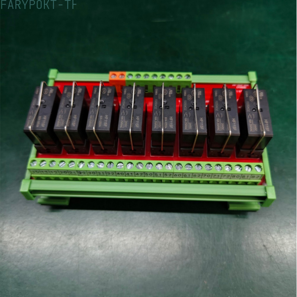 8 Channel Relay Module Dual Color LED Indicator High Strength Metal Latch