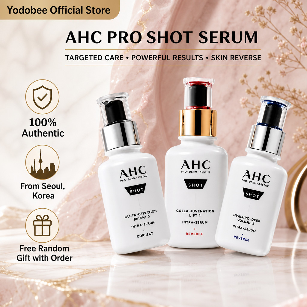 AHC 3-In-1 Premium Serum Bundle No.3 No.4 No.5 Concentrate Hydrating Brightening Anti-Wrinkle Gentle