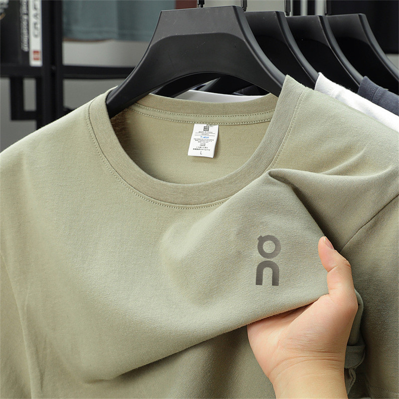 กีฬาสไตล์ผู้ชายเสื้อยืดแขนสั้นรอบคอBreathable Quick-Drying Top SimpleสีทึบสบายๆBottomingเสื้อ2731NTX