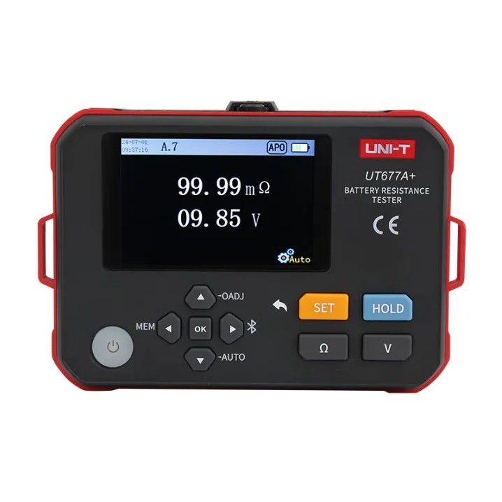 EIF7 UNI-T UT677A+ เครื่องทดสอบความต้านทานแบตเตอรี่ความแม่นยําสูงเครื่องทดสอบความต้านทานภายในแบตเตอร