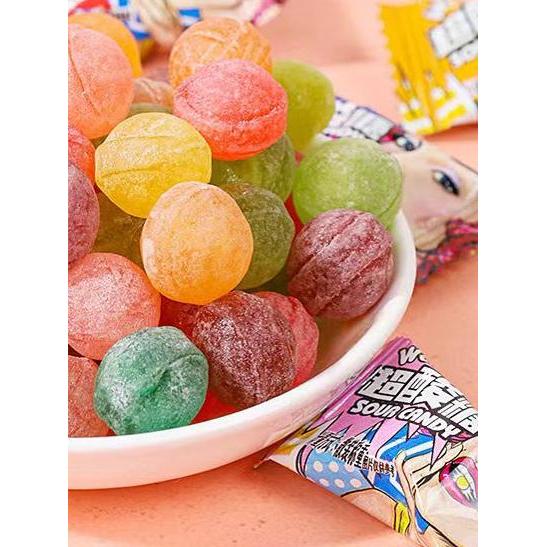 Super Sour Influencer Perverted Pop Sour Candy Super Sour Candy นักเรียนทํางานขับรถสดชื่นรสผลไม้ผสมล